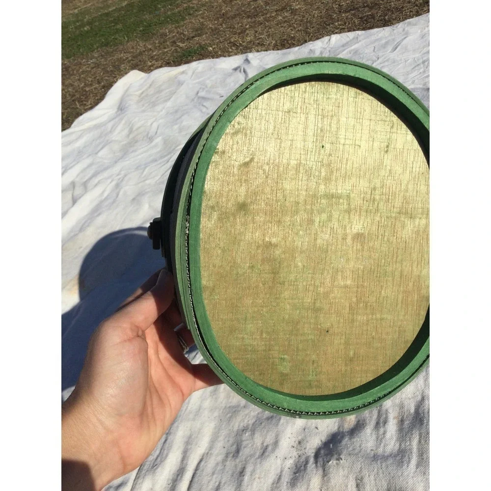 Green bee wire basket wood bow yellow rustic farmhouse country